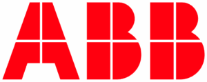 Logo ABB en rouge — solutions d’électrification et bornes de recharge